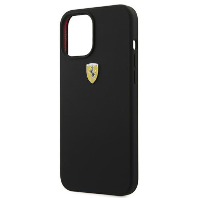 Dėklas Originalus Ferrari Fessihcp12Lbk Iphone 12 Pro Max 6,7" juodas Hardcase On Track Silicone 5