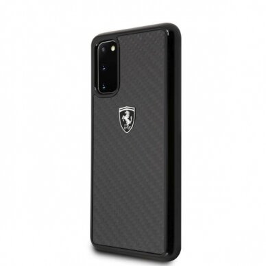 Originalus dėklas Ferrari Hardcase FEHCAHCS62BK S20 G980 Juodas Carbon Heritage 1