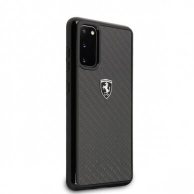 Originalus dėklas Ferrari Hardcase FEHCAHCS62BK S20 G980 Juodas Carbon Heritage 2