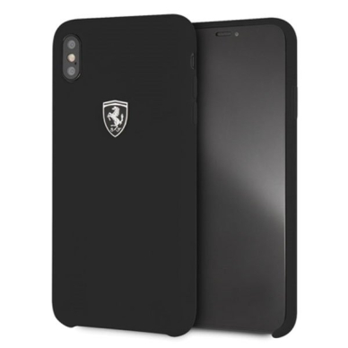 Originalus Ferrari Dėklas Nugarėlė Feosihci65Bk Iphone Xs Max Juodas Silicone Off Track 1