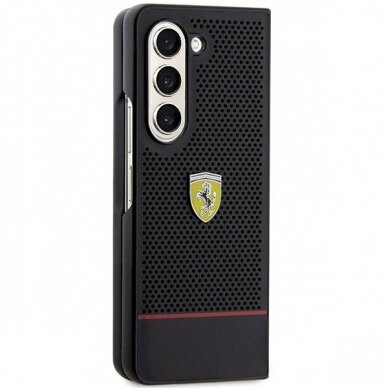 Ferrari Perforated Line Dėklas Samsung Galaxy Z Fold 5 - Juodas 4