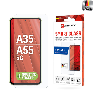 [Užsakomoji prekė] Grūdintas stikliukas Samsung Galaxy A35 5G / A55 5G - Displex Smart FlexiGlass - Skaidrus