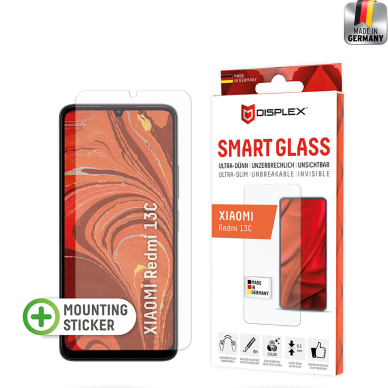 [Užsakomoji prekė] Grūdintas stikliukas Xiaomi Redmi 13C 4G / 13C 5G / Poco M6 / C65 - Displex Smart FlexiGlass - Skaidrus