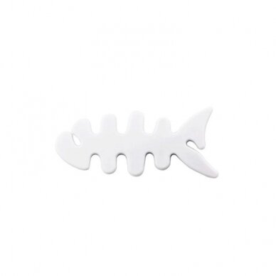 Fish-shaped headphone Kabelis wrap - baltas 5