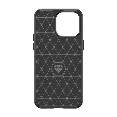 Dėklas Flexible carbon pattern iPhone 15 Pro Max - Mėlynas 5