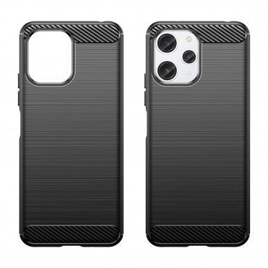 Flexible carbon pattern case for Xiaomi Redmi 12 Carbon Case - black 1