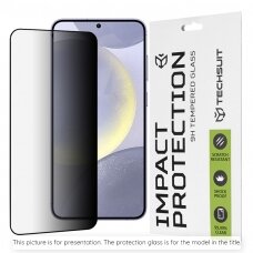[Užsakomoji prekė] Apsauginis stikliukas iPhone 13 Pro Max / 14 Plus - Techsuit 111D Privacy Full Glue - Juodas