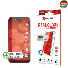 [Užsakomoji prekė] Grūdintas stikliukas iPhone 13 Pro Max - Displex Real Glass + Case - Skaidrus