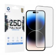 [Užsakomoji prekė] Ekrano apsauga skirta iPhone 14 Pro - Lito 2.5D FullGlue Glass - Juodas