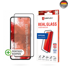 [Užsakomoji prekė] Grūdintas stikliukas Samsung Galaxy S22 5G / S23 - Displex Real Glass Full Cover - Juodas