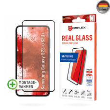 [Užsakomoji prekė] Grūdintas stikliukas Samsung Galaxy S22 Plus 5G / S23 Plus - Displex Real Glass Full Cover - Juodas