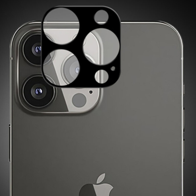 Akcija! Plėvelė kamerai iPhone 13 Pro / 13 Pro Max - Techsuit Full Camera Glass - Juodas  2