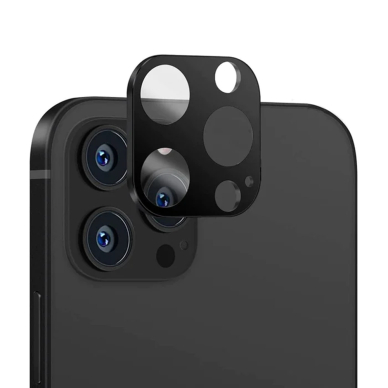 Akcija! Plėvelė kamerai iPhone 14 Pro / 14 Pro Max - Techsuit Full Camera Glass - Juodas