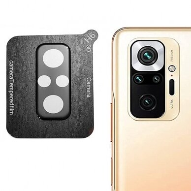 [Užsakomoji prekė] Plėvelė kamerai Xiaomi Redmi Note 10 Pro / Note 10 Pro Max - Mocolo Silk HD PRO Camera Glass - Juodas