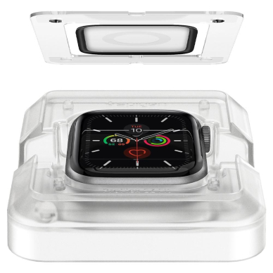 [Užsakomoji prekė] Ekrano apsauga skirta Apple Watch 4 / 5 / 6 / 7 / SE 40mm (2vnt) - Spigen ProFlex EZ Fit - Juodas 3