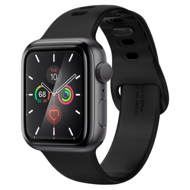 [Užsakomoji prekė] Ekrano apsauga skirta Apple Watch 4 / 5 / 6 / 7 / SE 40mm (2vnt) - Spigen ProFlex EZ Fit - Juodas 4