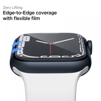 [Užsakomoji prekė] Ekrano apsauga skirta Apple Watch 4 / 5 / 6 / SE / 7 / 8 / 9 (44mm / 45mm) (3vnt) - Spigen Neo Flex - permatomas 2