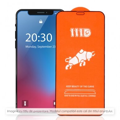 [Užsakomoji prekė] Apsauginis stikliukas Honor 100 Pro - Techsuit 111D Full Cover / Full Glue Glass / 3D Curved Screen - Juodas