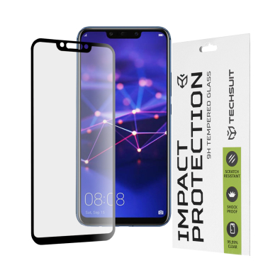 [Užsakomoji prekė] Ekrano apsauga skirta Huawei Mate 20 Lite / Nova 3 / Nova 3i / P Smart Plus - Techsuit 111D Full Cover / Full Glue Glass - Juodas