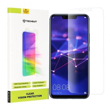 [Užsakomoji prekė] Ekrano apsauga skirta Huawei Mate 20 Lite / Nova 3 / Nova 3i / P Smart Plus - Techsuit permatomas Vision Glass - permatomas