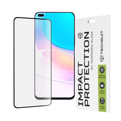 [Užsakomoji prekė] Ekrano apsauga skirta Huawei nova 8i / Honor 50 Lite - Techsuit 111D Full Cover / Full Glue Glass - Juodas HOZ299