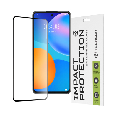 [Užsakomoji prekė] Ekrano apsauga skirta Huawei P Smart 2021 - Techsuit 111D Full Cover / Full Glue Glass - Juodas