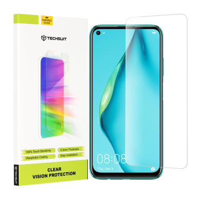 [Užsakomoji prekė] Ekrano apsauga skirta Huawei P40 Lite / P40 Lite E / P20 Lite 2019 / Huawei Y7p - Techsuit permatomas Vision Glass - permatomas