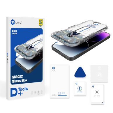 [Užsakomoji prekė] Apsauginis stikliukas iPhone 11 Pro Max - Lito Magic Glass Box D+ Tools - Skaidrus 2