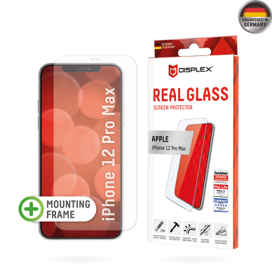 [Užsakomoji prekė] Grūdintas stikliukas iPhone 12 Pro Max - Displex Real Glass 2D - Skaidrus