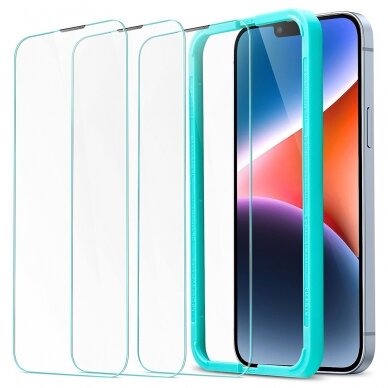 [Užsakomoji prekė] Apsauginis stikliukas iPhone 13 / 13 Pro / 14 (3vnt) - ESR Tempered Glass - Skaidrus