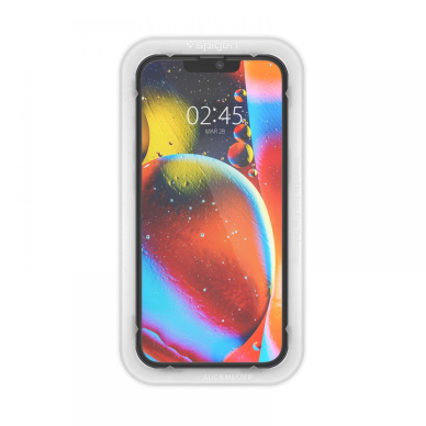 [Užsakomoji prekė] Ekrano apsauga skirta iPhone 13 / 13 Pro / iPhone 14 (2vnt) - Spigen Glass.TR Align Master - Juodas  6