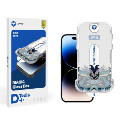 [Užsakomoji prekė] Apsauginis stikliukas iPhone 13 Pro Max / 14 Plus - Lito Magic Glass Box D+ Tools - Skaidrus