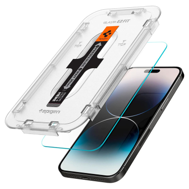 [Užsakomoji prekė] Ekrano apsauga skirta iPhone 14 Pro Max (2vnt) - Spigen Glas.TR EZ FIT - permatomas  1