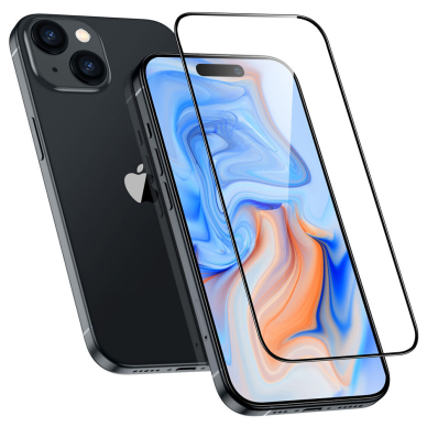 [Užsakomoji prekė] Apsauginis stikliukas iPhone 15 Plus - ESR Armorite Screen Protector - Juodas 2