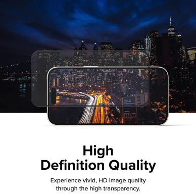 [Užsakomoji prekė] Apsauginis stikliukas iPhone 15 Plus - Ringke Cover Display Tempered Glass - Juodas 4