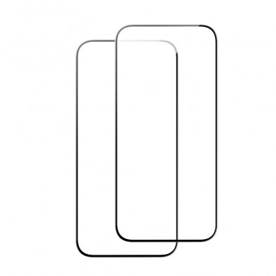 [Užsakomoji prekė] Apsauginis stikliukas iPhone 15 Plus (set 2) - ESR TempeRed Glass - Juodas 2