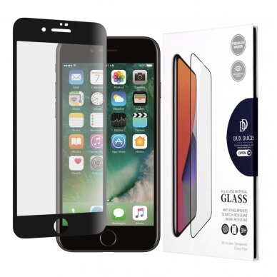 [Užsakomoji prekė] Ekrano apsauga skirta iPhone 7 / 8 / SE 2, SE 2020 / SE 3, SE 2022 - Dux Ducis Tempered Glass - Juodas