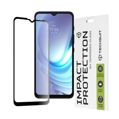 [Užsakomoji prekė] Ekrano apsauga skirta Motorola Moto G50 - Techsuit 111D Full Cover / Full Glue Glass - Juodas TMT774