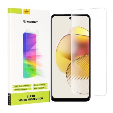 [Užsakomoji prekė] Ekrano apsauga skirta Motorola Moto G73 - Techsuit permatomas Vision Glass - permatomas