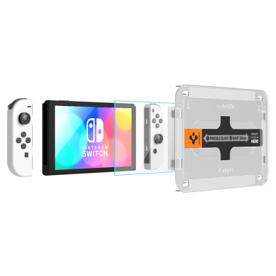 [Užsakomoji prekė] Ekrano apsauga skirta Nintendo Switch OLED (2vnt) - Spigen Glas.TR EZ FIT - permatomas 2