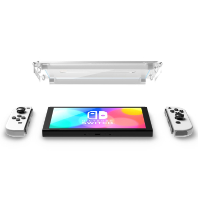 [Užsakomoji prekė] Ekrano apsauga skirta Nintendo Switch OLED (2vnt) - Spigen Glas.TR EZ FIT - permatomas 6