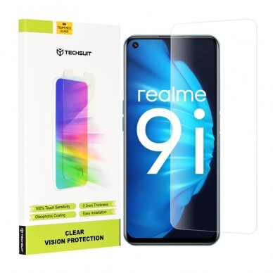 [Užsakomoji prekė] Ekrano apsauga skirta Realme 9i / Oppo A76 / Oppo A96 / Realme 9 5G / Realme 9 Pro / OnePlus Nord CE 2 Lite 5G - Techsuit permatomas Vision Glass - permatomas OPL831 FOZ031