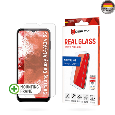 [Užsakomoji prekė] Grūdintas stikliukas Samsung Galaxy A14 4G / A14 5G - Displex Real Glass 2D - Skaidrus