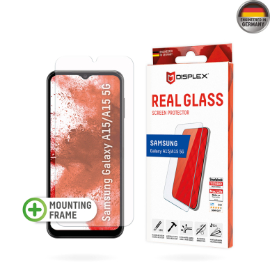 [Užsakomoji prekė] Grūdintas stikliukas Samsung Galaxy A15 4G / A15 5G / M15 - Displex Real Glass 2D - Skaidrus