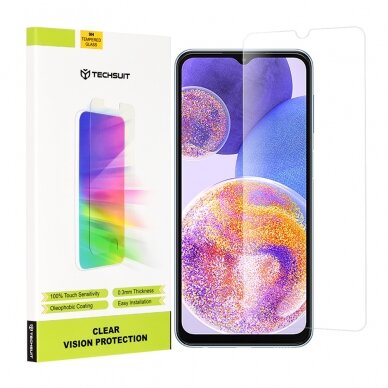 [Užsakomoji prekė] Apsauginis stikas Samsung Galaxy A23 / A23 5G / M23 / F23 / M33 / A13 4G / M13 / F13 - Techsuit Skaidrus Vision Glass - Skaidrus