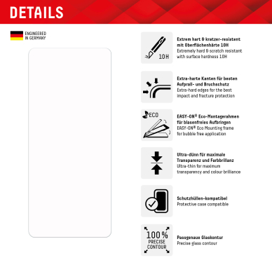 [Užsakomoji prekė] Grūdintas stikliukas Samsung Galaxy A24 / A25 5G - Displex Real Glass 2D - Skaidrus 3