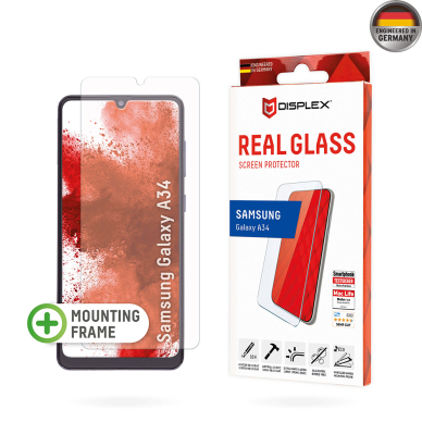 [Užsakomoji prekė] Grūdintas stikliukas Samsung Galaxy A34 5G - Displex Real Glass 2D - Skaidrus