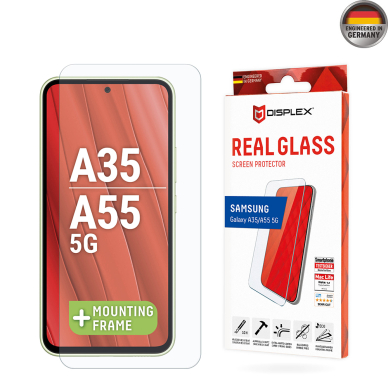 [Užsakomoji prekė] Grūdintas stikliukas Samsung Galaxy A35 5G / A55 5G - Displex Real Glass 2D - Skaidrus