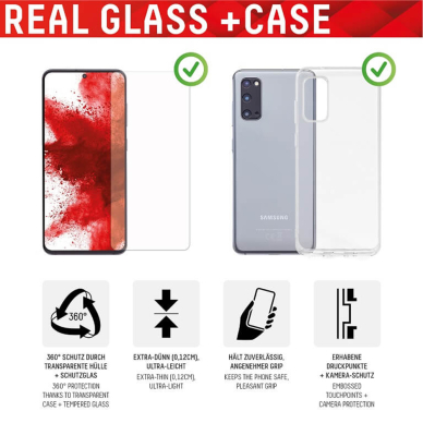 [Užsakomoji prekė] Grūdintas stikliukas Samsung Galaxy A53 5G - Displex Real Glass + Case - Skaidrus 2