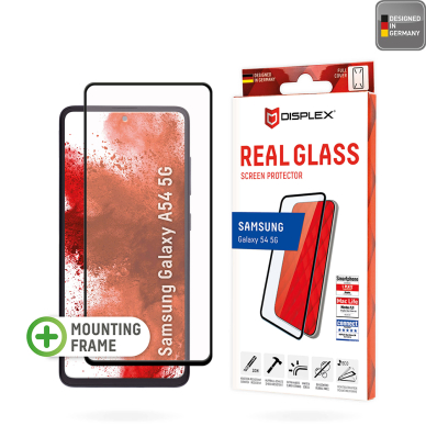 [Užsakomoji prekė] Grūdintas stikliukas Samsung Galaxy A54 - Displex Real Glass Full Cover - Juodas